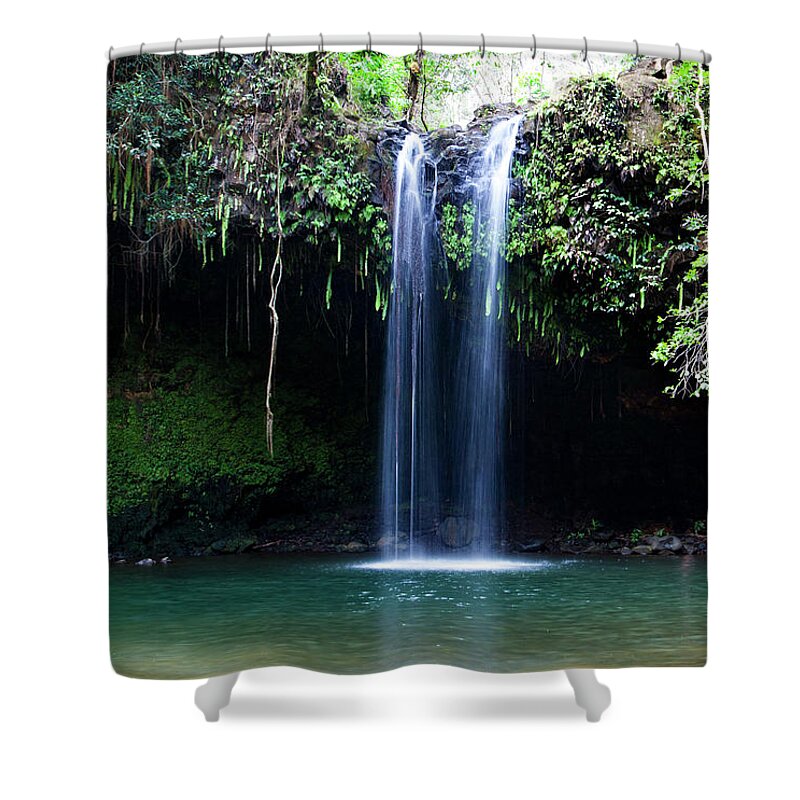 Falls Shower Curtain featuring the photograph Dual Falls by Anthony Jones