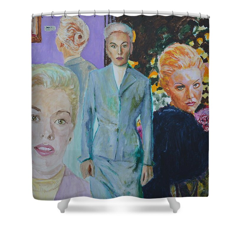 Past Shower Curtain featuring the painting Duality II by Bachmors Artist