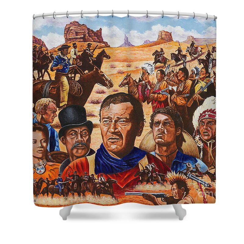 Duke Shower Curtain featuring the painting Duke by Michael Frank