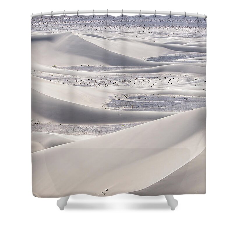 Aerial Shots Shower Curtain featuring the photograph Dumont Dunes 17 by Jim Thompson