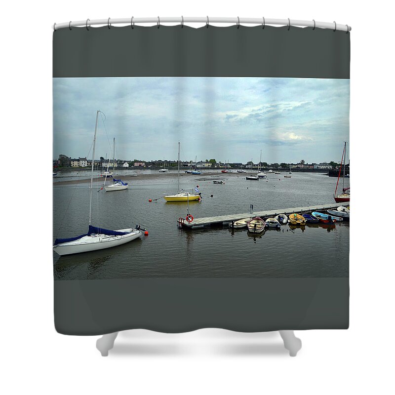 Dungarvan Shower Curtain featuring the photograph Dungarvan Harbour. by Terence Davis