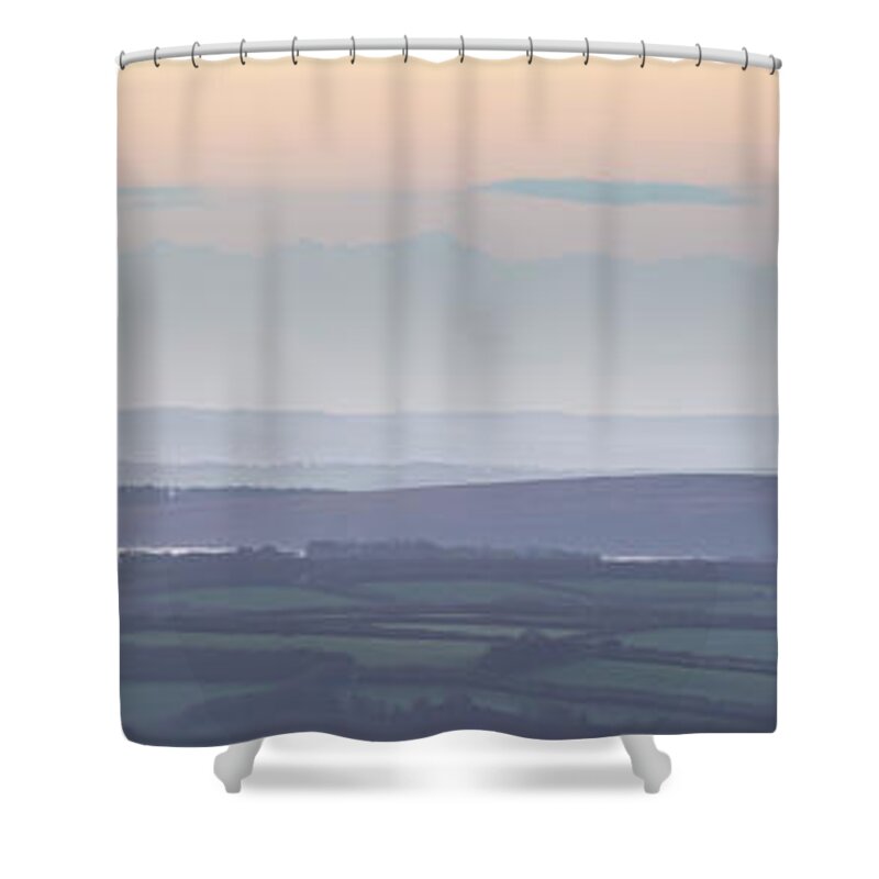 Exmoor Shower Curtain featuring the photograph Dunkery Hill Morning by Andy Myatt