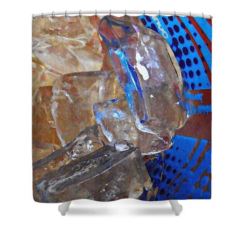 Abstract Shower Curtain featuring the photograph Dunkin Ice Coffee 20 by Sarah Loft