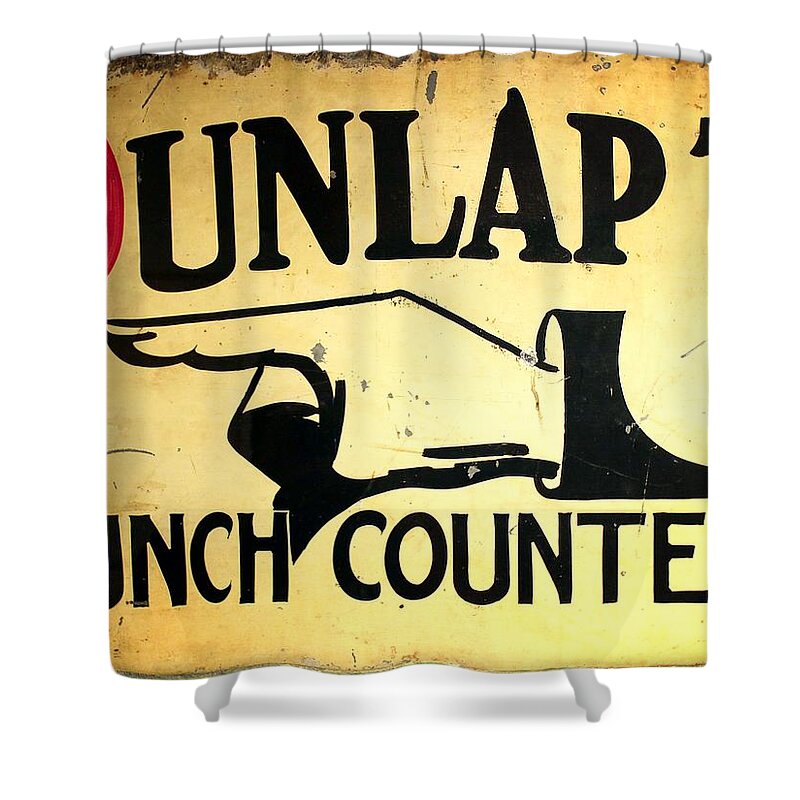 Dunlap's Lunch Counter Shower Curtain featuring the photograph Dunlap's Lunch Counter by Timothy Bulone
