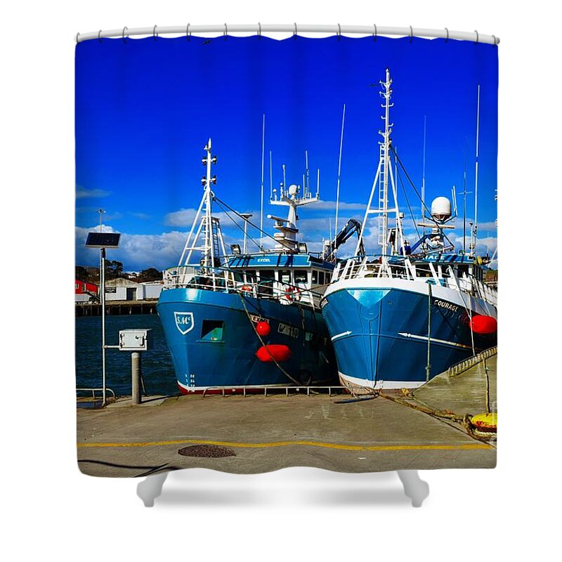 Boats Shower Curtain featuring the photograph Dunmore East Harbour by Joe Cashin