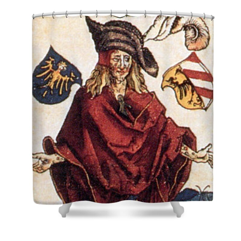 Illustration Shower Curtain featuring the photograph Durers Syphilitic Man by Science Source