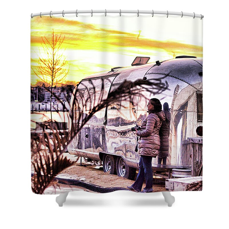 Dusk Shower Curtain featuring the photograph Dusk over the East by La Dolce Vita