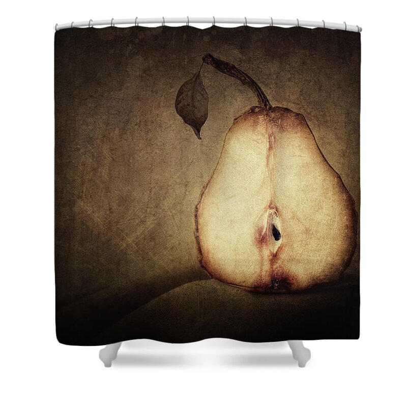 Pear Shower Curtain featuring the photograph Dying Inside by Amy Weiss