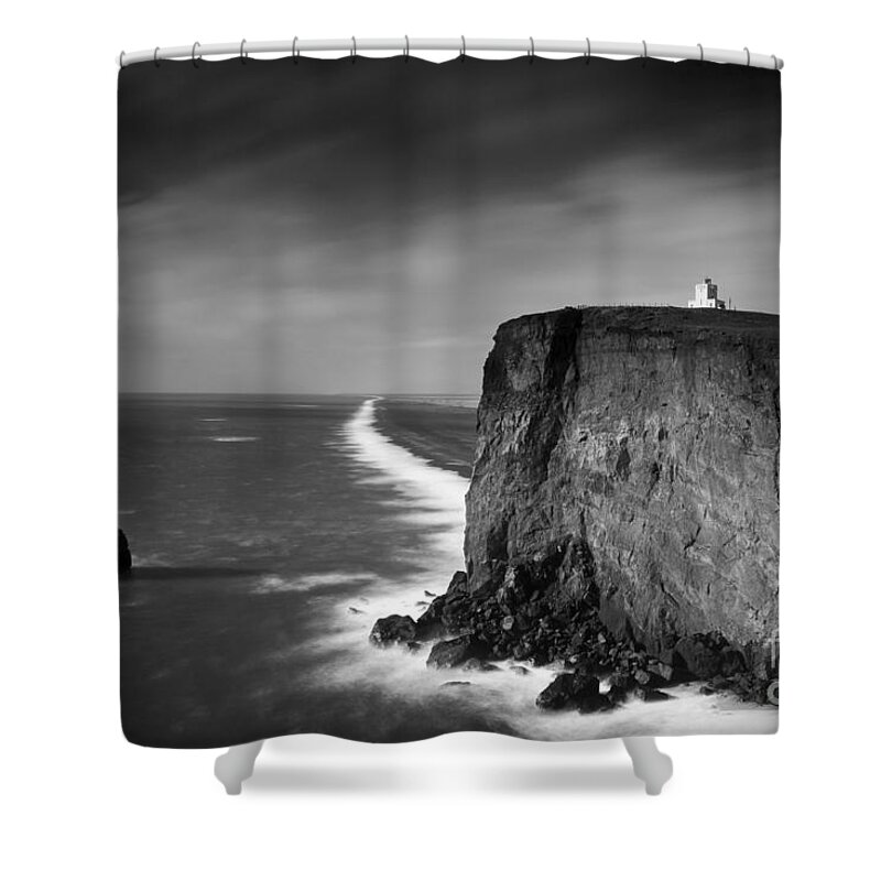 Iceland Shower Curtain featuring the photograph Dyrholaey Lighthouse by Gunnar Orn Arnason