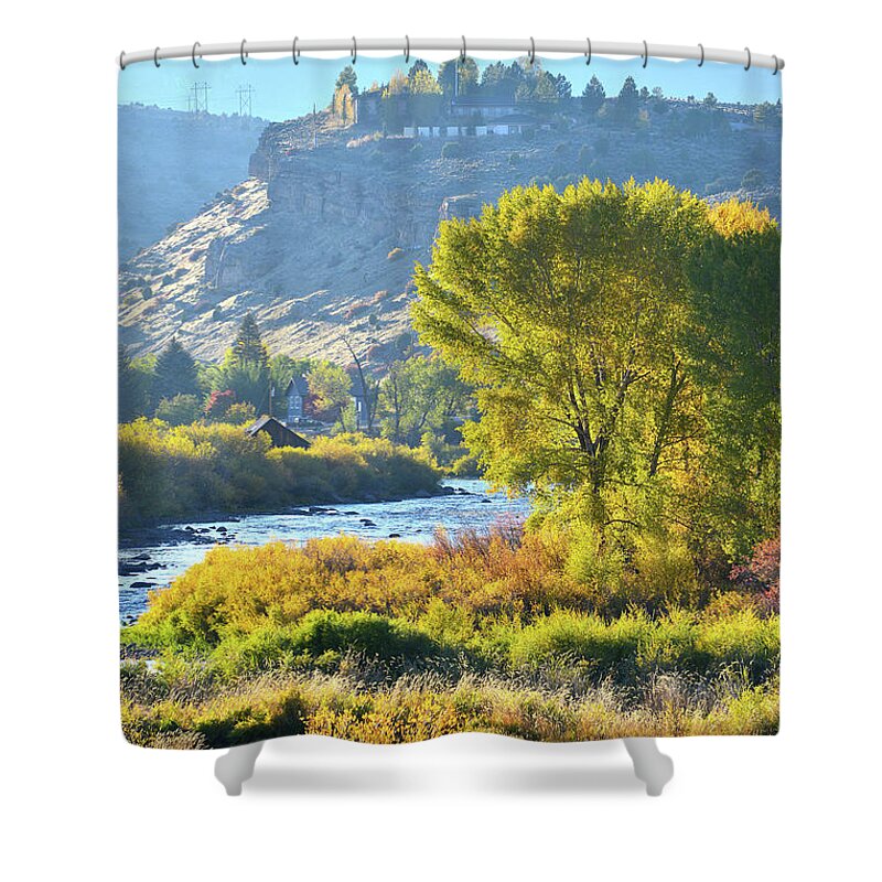 Colorado Shower Curtain featuring the photograph Eagle River Fall Colors by Ray Mathis