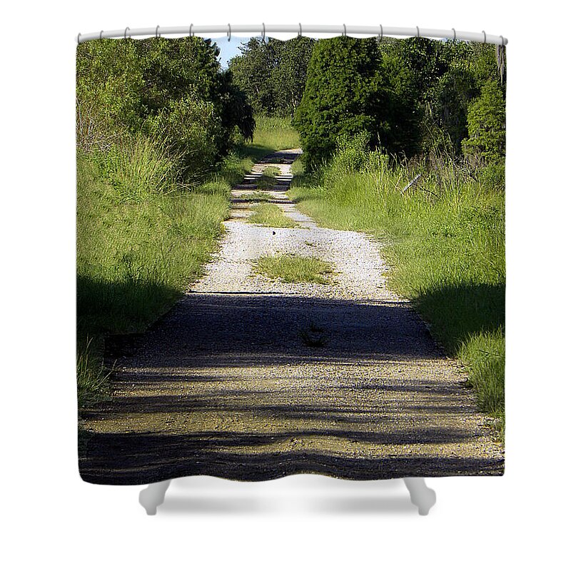 I Took This Landscape Photo Of The Eagle Roost Trail At The Circle B Bar Reserve On July 30 Shower Curtain featuring the photograph Eagle Roost Trail by Christopher Mercer