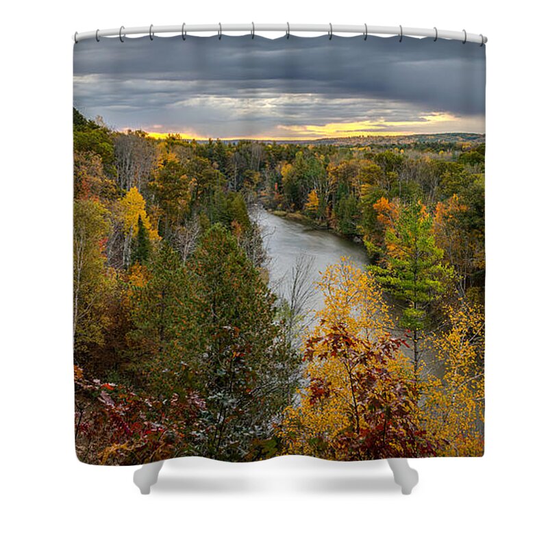 Michigan Shower Curtain featuring the photograph Eagle View by Steve L'Italien