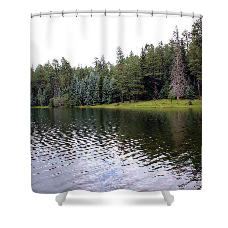 Earl Park Lake Shower Curtain featuring the photograph Earl Park Lake by Kume Bryant