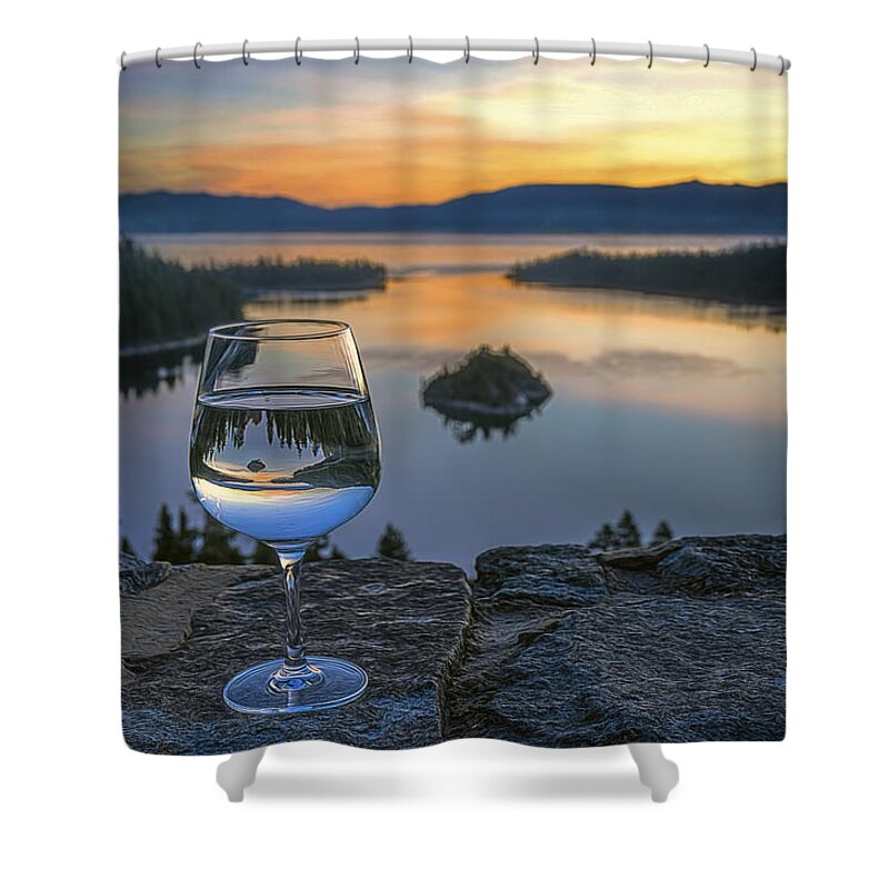 Landscape Shower Curtain featuring the photograph Early Drink by Maria Coulson