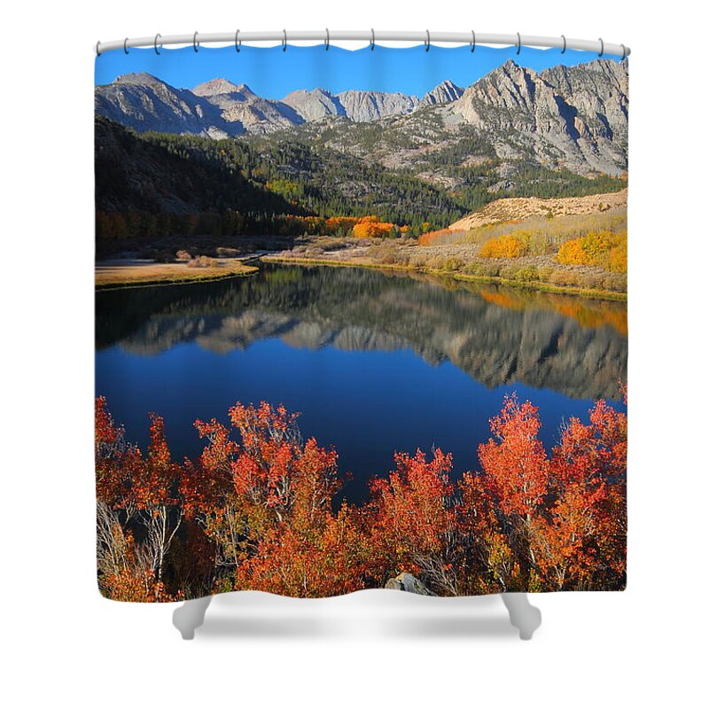 Fall Shower Curtain featuring the photograph Early morning at North Lake in Bishop Creek Canyon by Jetson Nguyen