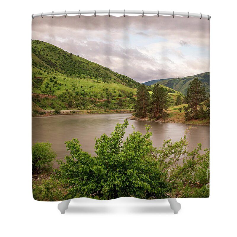 Cascade Waterfall 180 Shower Curtain featuring the photograph Early Morning Smoothy Waterscape Art by Kaylyn Franks by Kaylyn Franks