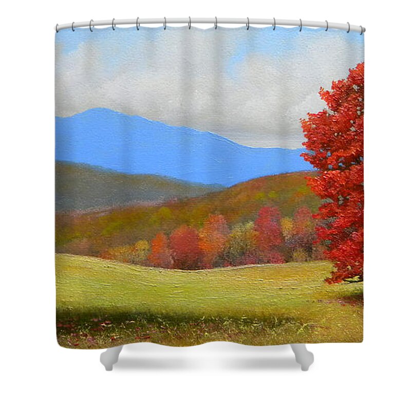 Autumn Shower Curtain featuring the painting Early September by Frank Wilson