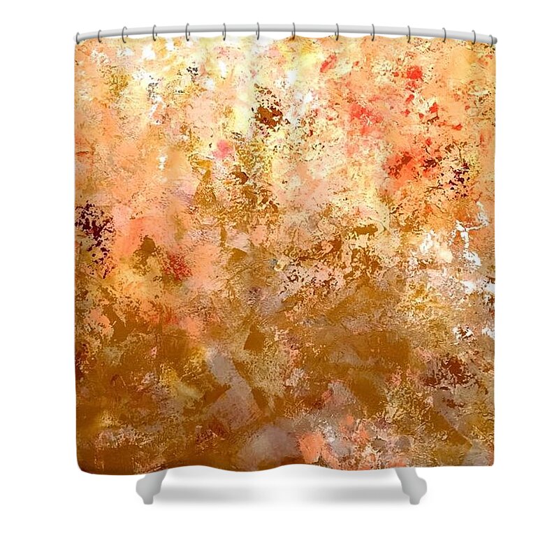 Acrylic Painting Shower Curtain featuring the painting Early Spring Dream by Suzzanna Frank