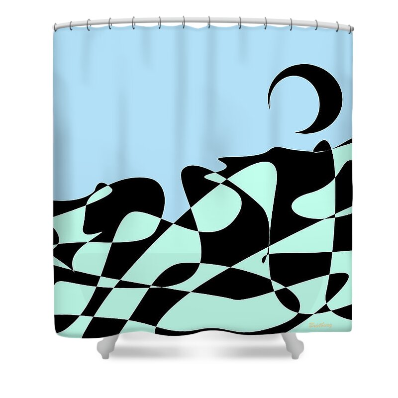 Postmodernism Shower Curtain featuring the digital art Earth from the Outer Atmosphere by David Bridburg