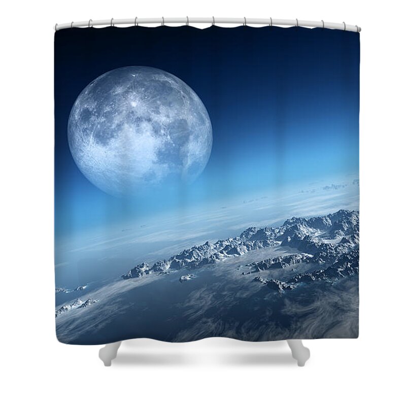 Earth Shower Curtain featuring the photograph Earth icy ocean aerial view by Johan Swanepoel