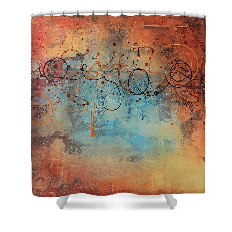 Acrylic Shower Curtain featuring the painting Ease by Brenda O'Quin