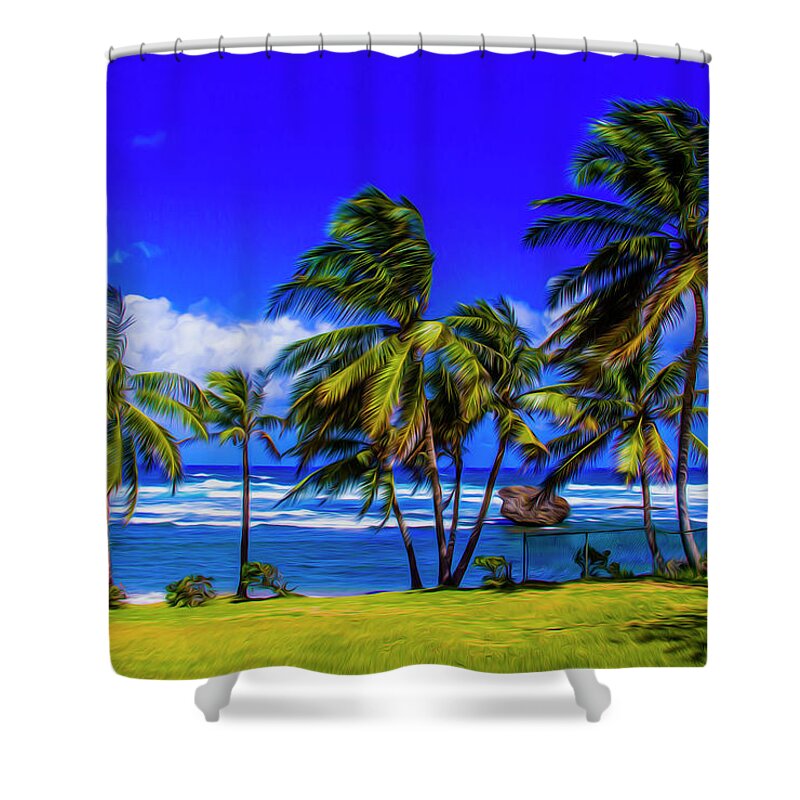 Barbados Shower Curtain featuring the photograph East Coast by Stuart Manning