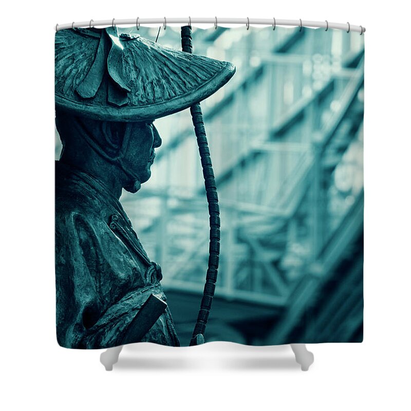 Ota Dokan Shower Curtain featuring the photograph East meets West by Ponte Ryuurui
