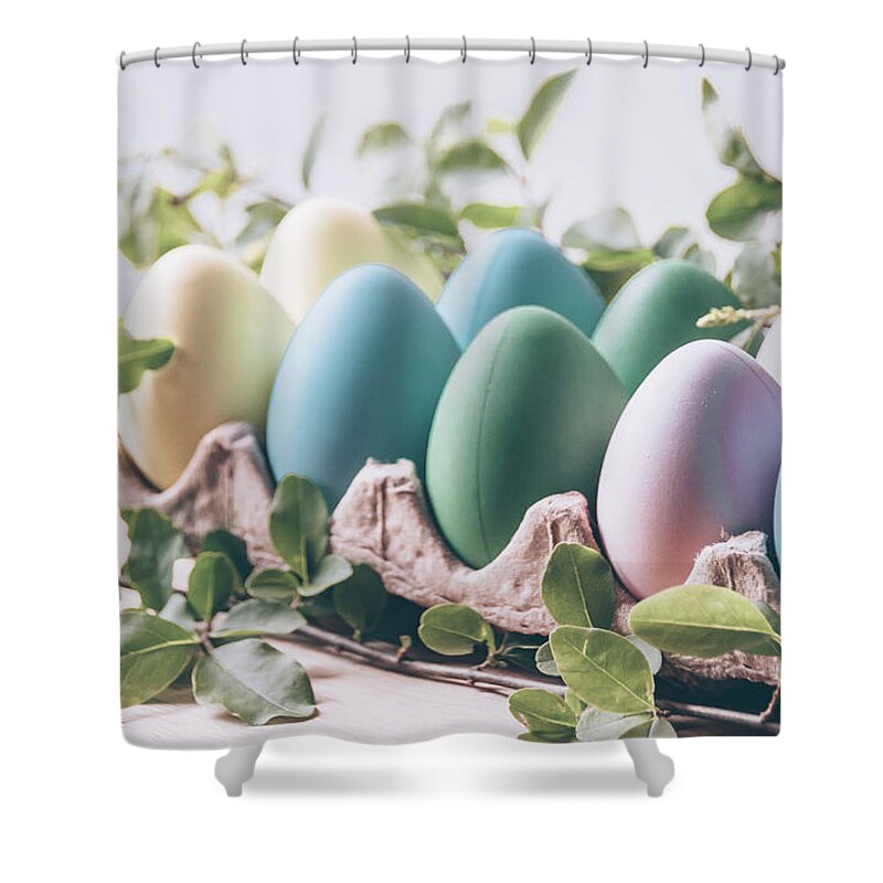 Candies Shower Curtain featuring the photograph Easter Eggs 23 by Andrea Anderegg