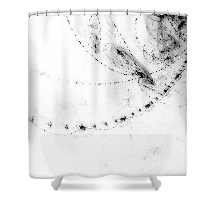Abstract Shower Curtain featuring the digital art Echo 2 by Scott Norris