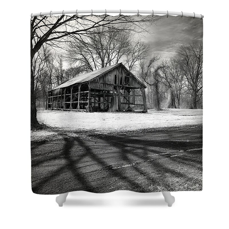 Rustic Barn Shower Curtain featuring the photograph Echoes From the Past by Luke Moore