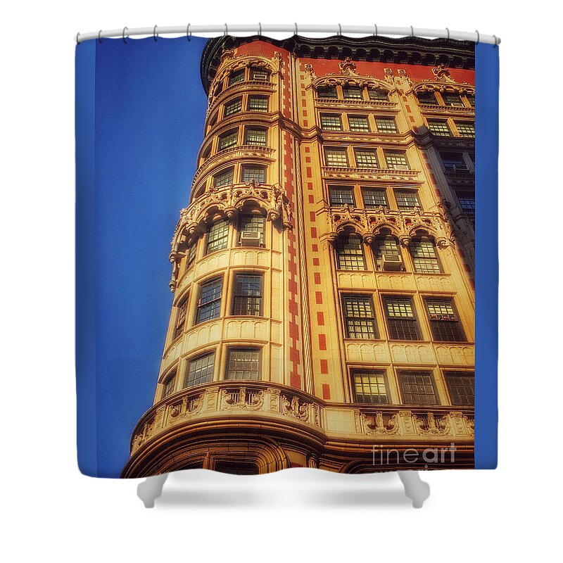 Old Buildings Shower Curtain featuring the photograph Echoes of Another Era - Park Avenue Beauty by Miriam Danar