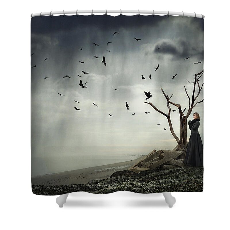 Kremsdorf Shower Curtain featuring the photograph Echoes Of Despair by Evelina Kremsdorf