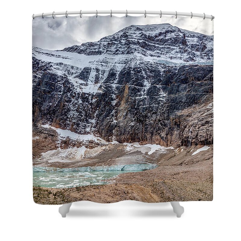 Edith Cavell Shower Curtain featuring the photograph Edith Cavell Landscape by Pierre Leclerc Photography