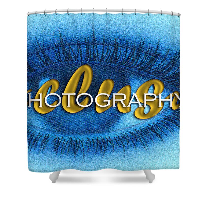 Eye Shower Curtain featuring the digital art EE PHOTOGRAPHY - The Brand by Ee Photography