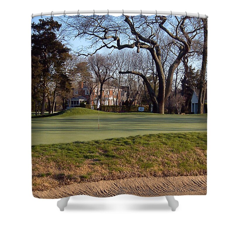 Golf Shower Curtain featuring the photograph Eighteenth by Newwwman
