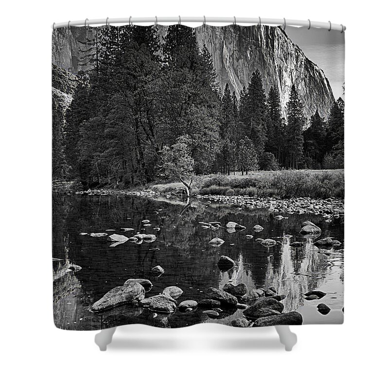 Yosemite Shower Curtain featuring the photograph El Capitan Yosemite National Park by Lawrence Knutsson
