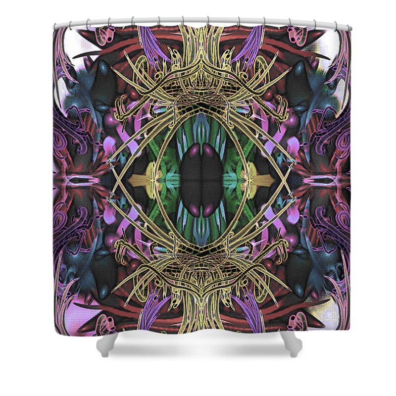 Digital Art Shower Curtain featuring the digital art Electric Eye 2 by Reed Novotny