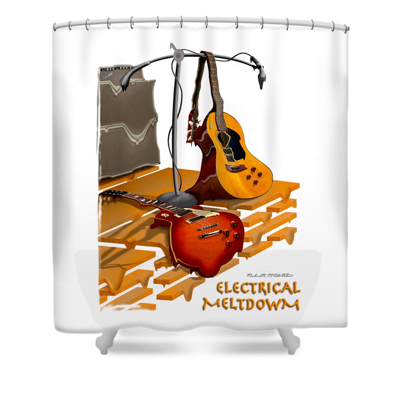 T-shirt Shower Curtain featuring the photograph Electrical Meltdown SE by Mike McGlothlen
