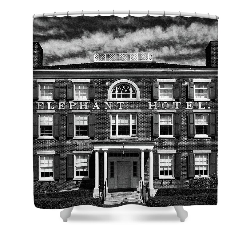 Architecture Shower Curtain featuring the photograph Elephant Hotel by Eric Lake