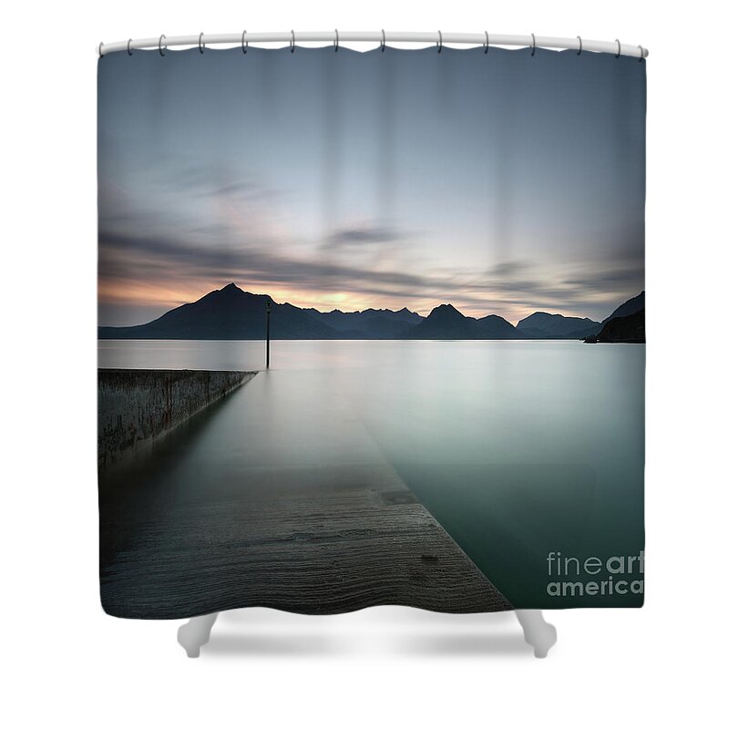 Elgol Shower Curtain featuring the photograph Elgol at Sunset by Maria Gaellman
