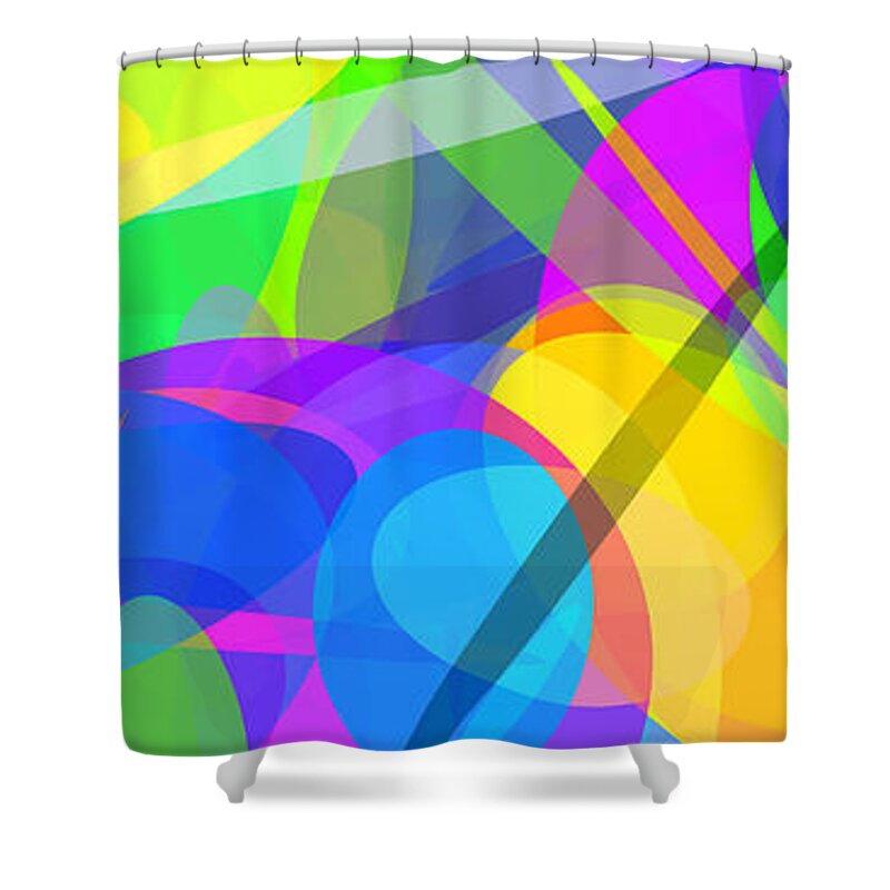 Ellipse Shower Curtain featuring the digital art Ellipses 10 by Chris Butler
