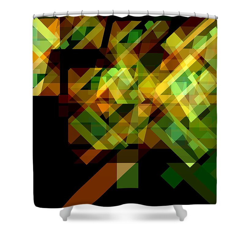 Abstract Shower Curtain featuring the digital art Embodiment 6 by Lynda Lehmann