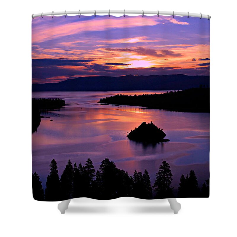 Emerald Bay Shower Curtain featuring the photograph Emerald Bay Wow by Sean Sarsfield