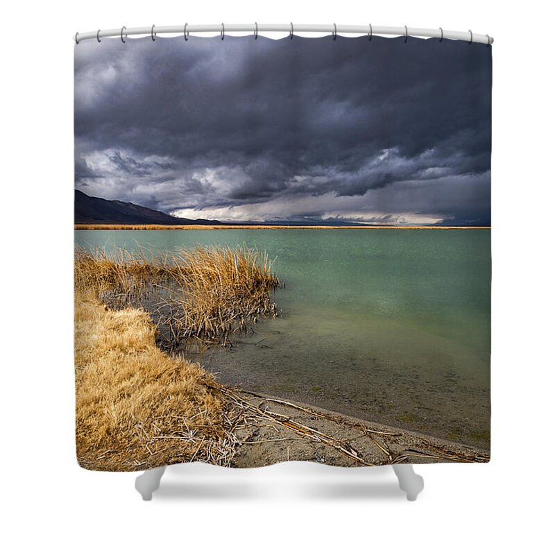 Storm Shower Curtain featuring the photograph Emerald Green Storm by Cat Connor