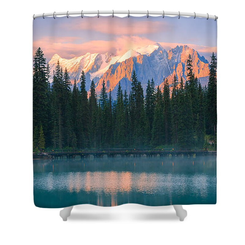 British Columbia Shower Curtain featuring the photograph Emerald Lake by Henk Meijer Photography