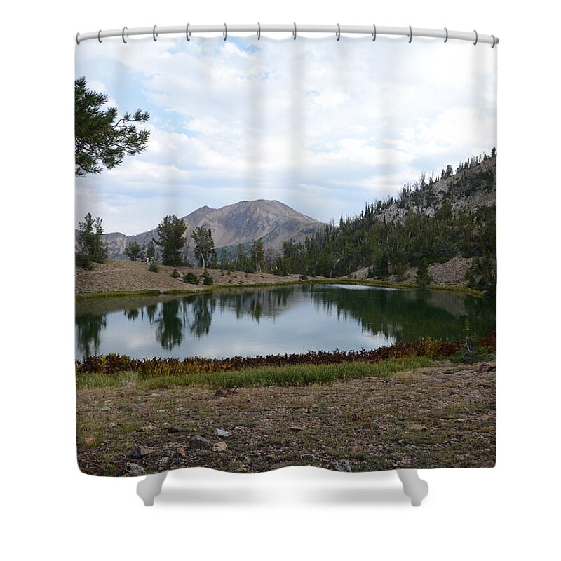 Elko Nevada Landscape Photography Shower Curtain featuring the photograph Jarbidge Wilderness Emerald Lake by Jenessa Rahn