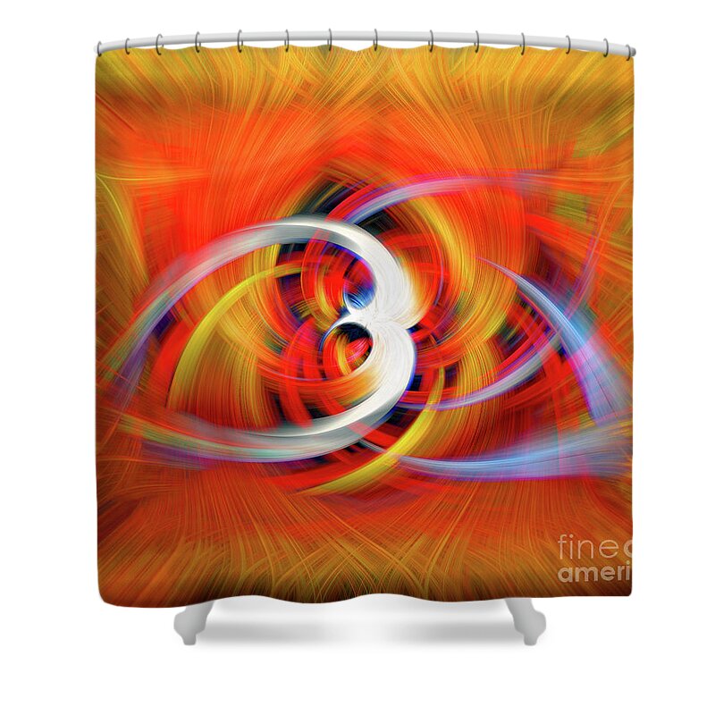 Abstract Shower Curtain featuring the photograph Emerging Light from a Colorful Vortex by Sue Melvin