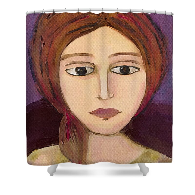 Digital Painting Shower Curtain featuring the digital art Emma by Lisa Noneman