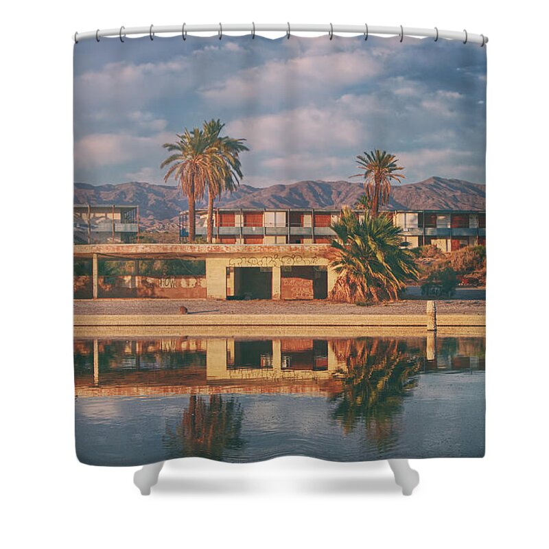 The Salton Sea Shower Curtain featuring the photograph Emptied by Laurie Search