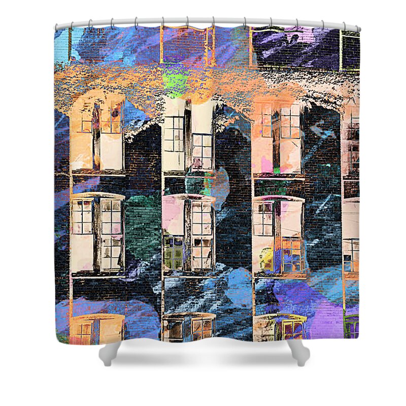 Walls Shower Curtain featuring the photograph Empty windows by Ricardo Dominguez